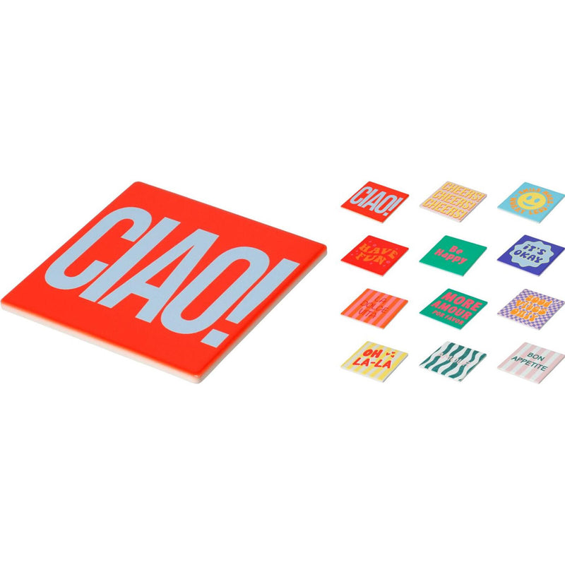 Excellent houseware onderzetter dolomiet met tekst 9x9cm