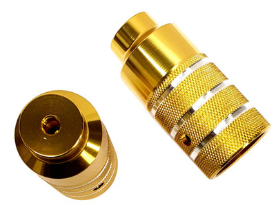 asverlengers pegs BMX Freestyle 110 mm staal goud 2 stuks