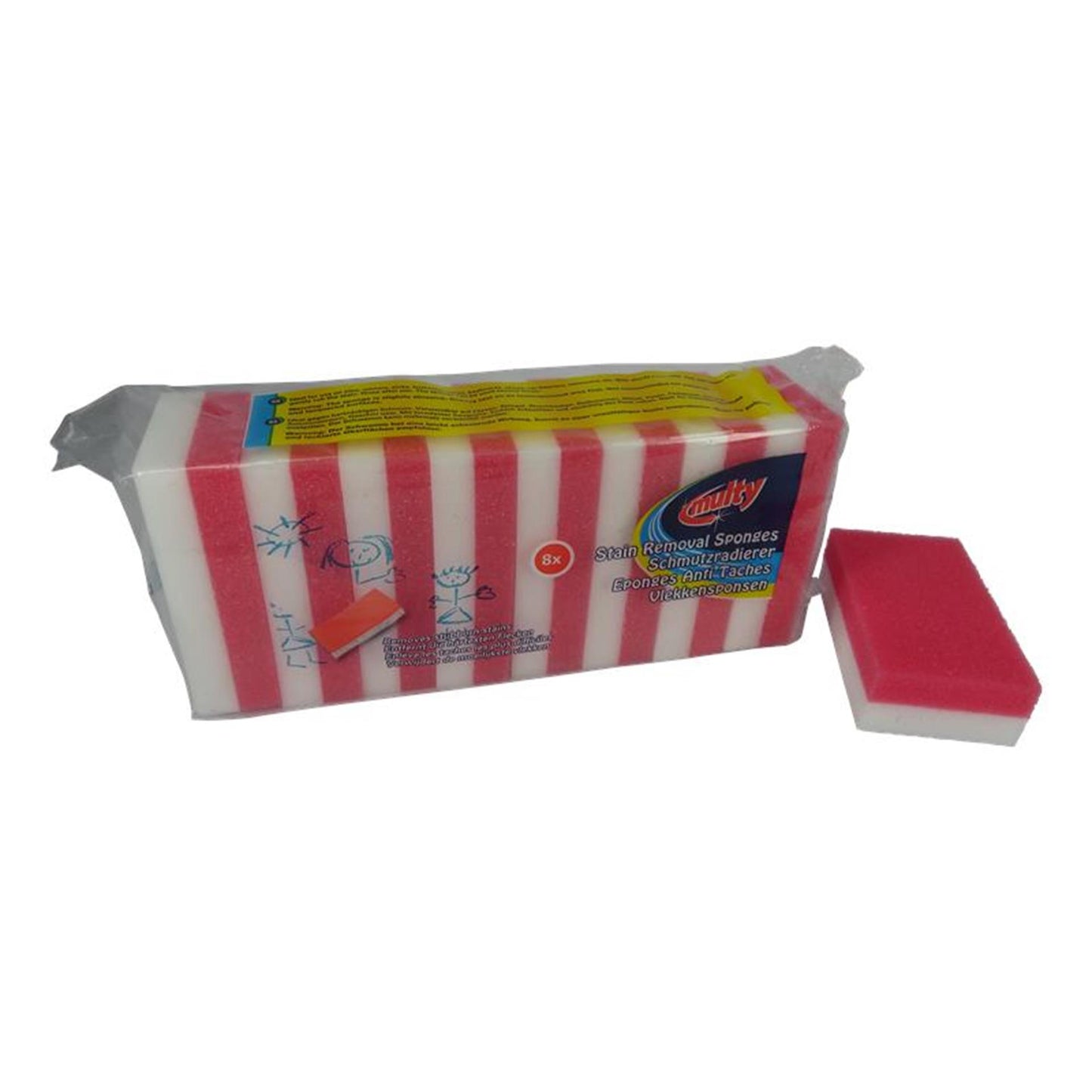 Multy vlekkenspons pak a 8 stuks