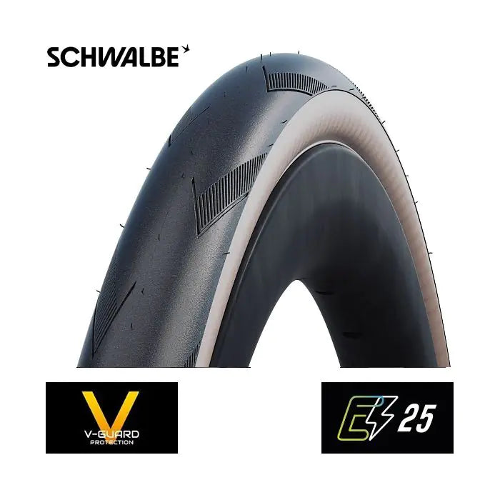 Schwalbe pro one - folding - addix race - super race - v-guard - 700x25c - transparent sidewall