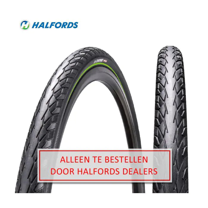 Halfords 28x1 5 8x1 3 8 anti-lek zwart reflex draad