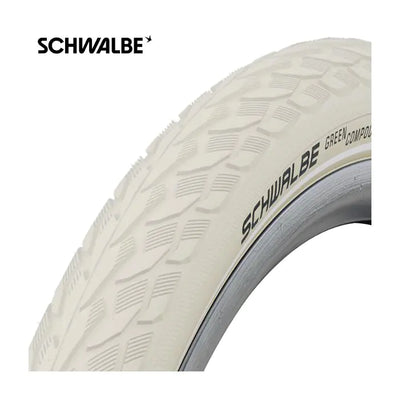 Schwalbe delta cruiser plus creme 28x1.40 37-622 reflectie