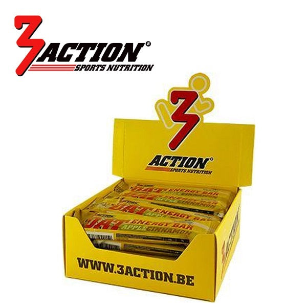 3action oat energy bar appel kaneel 45 gram - displaydoos 20 stuks - 1202030015