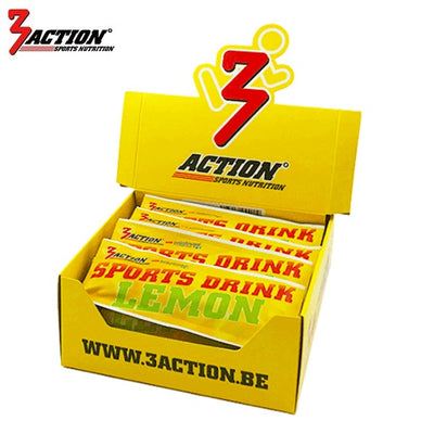 3action sport drink lemon sachets 30 gram - displaydoos 25 stuks - 1202000001