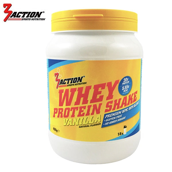 3action whey protein shake vanille 450 gram 1201000050