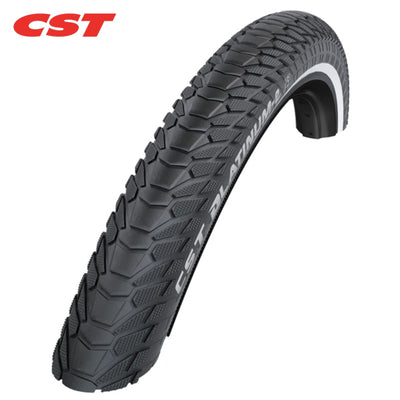 CST BuitenbandCST Platinum E (1mm anti-lek) Kleur: zwart met reflectie Maat: 28x1.60, ETRTO 42-622