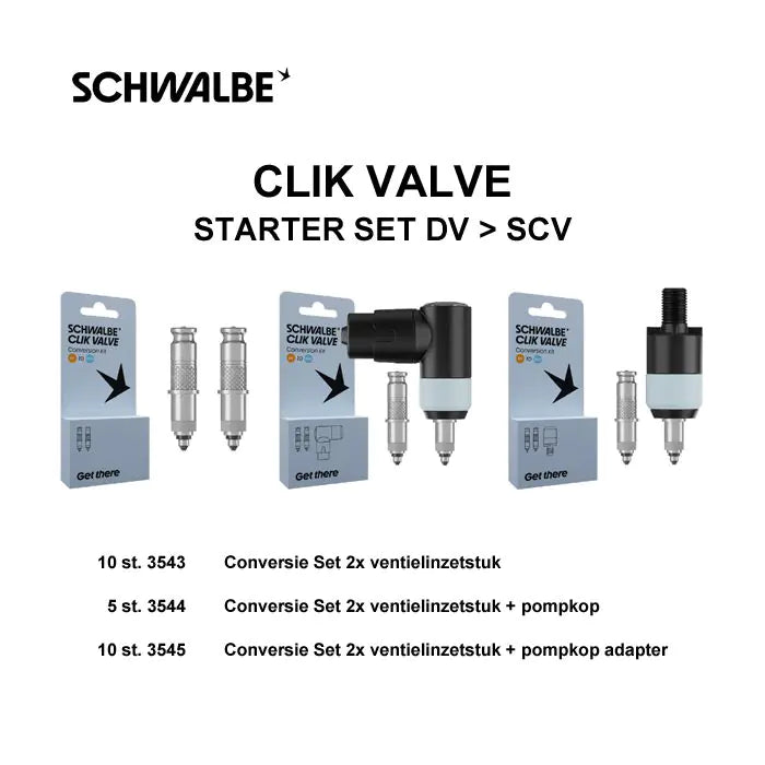 Schwalbe ventil clik valve valve clik valv starter kit dv