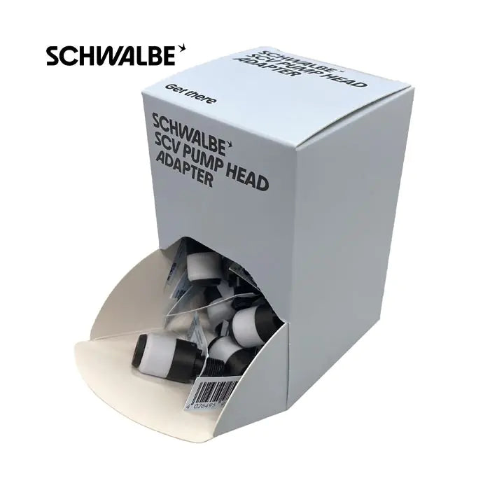 Schwalbe toonbankdisplay clik valve (scv) pomp adapter (25 stuks)