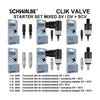 Schwalbe benelux b.v. schwalbe ventiel conversiekit clik sv-scv dv-scv 25-delig