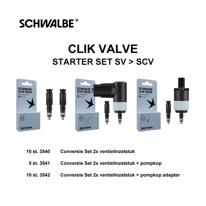 Schwalbe ventil clik valve valve clik valv starter kit sv