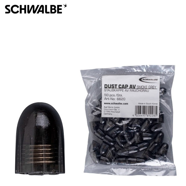 Schwalbe ventieldop autoventiel zwart (zakje 50 stuks) 6620