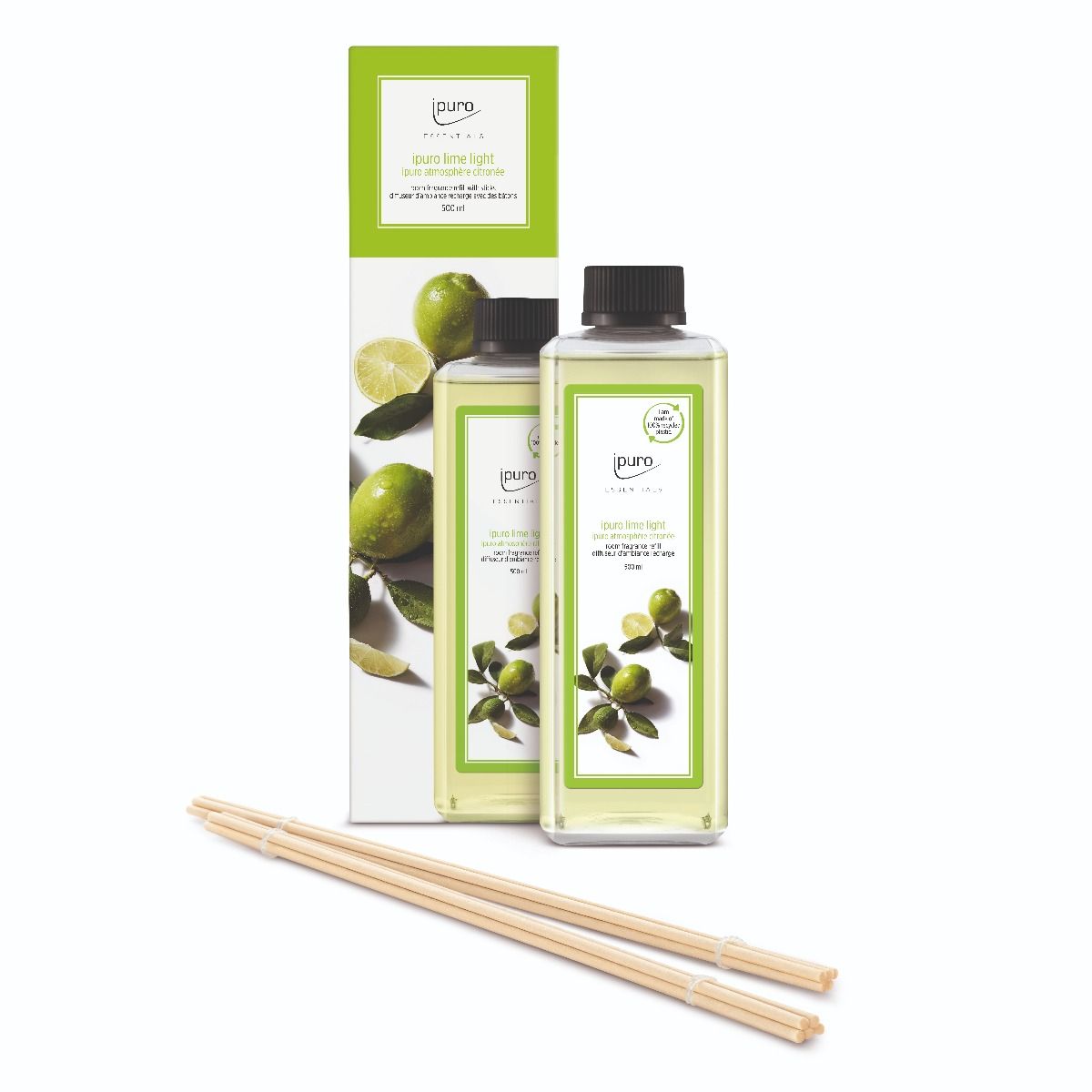 Ipuro geurdiffuser navulling lime light 500ml