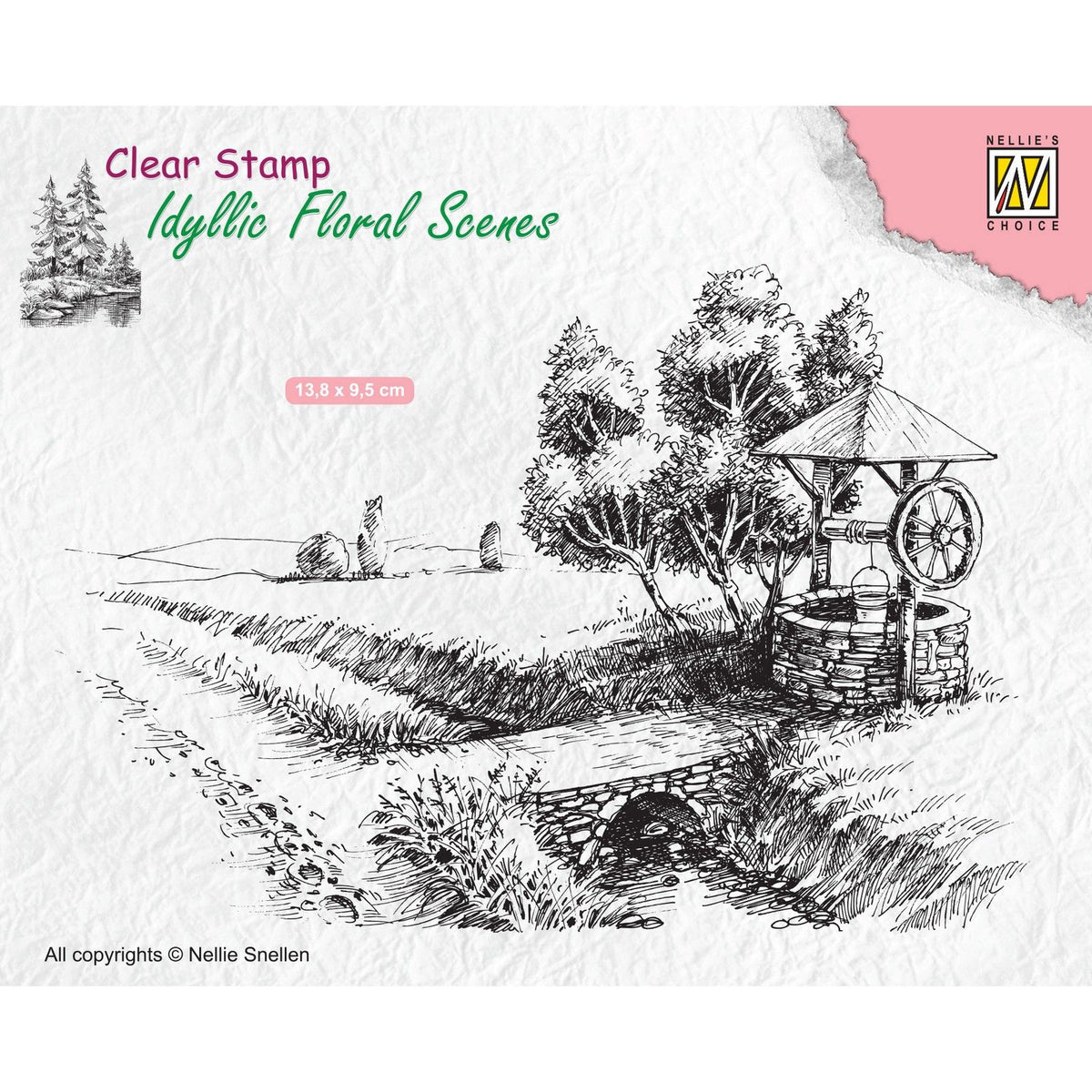 Nellie's choice • idyllic floral scenes clear stempel well
