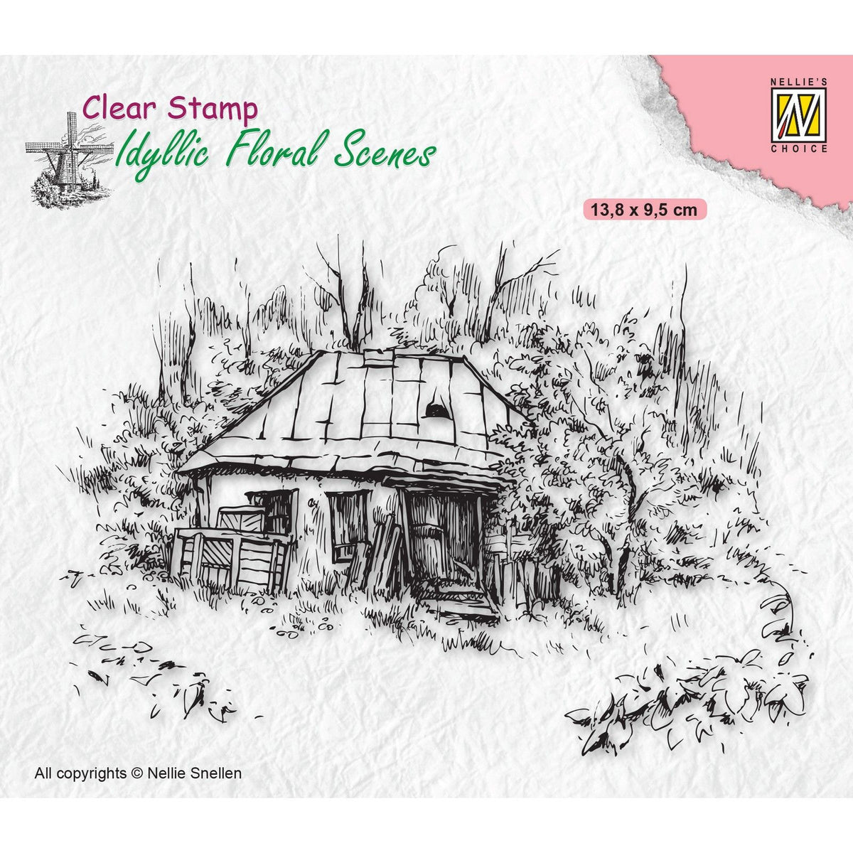 Nellie's choice • idyllic floral scenes clear stempel old cottage