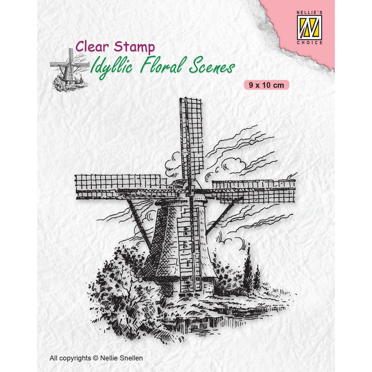 Nellie's choice • idyllic floral scenes clear stempel windmill