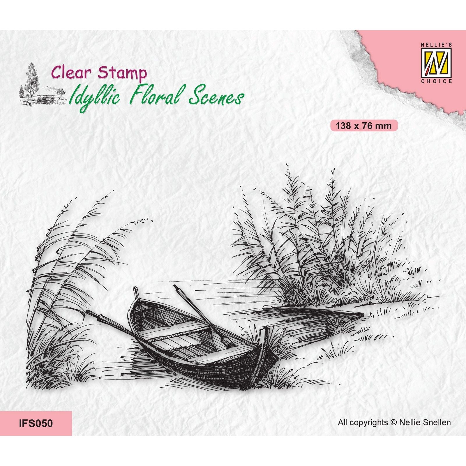 Nellie's choice • idyllic floral scenes clear stempel lake with rowingboat