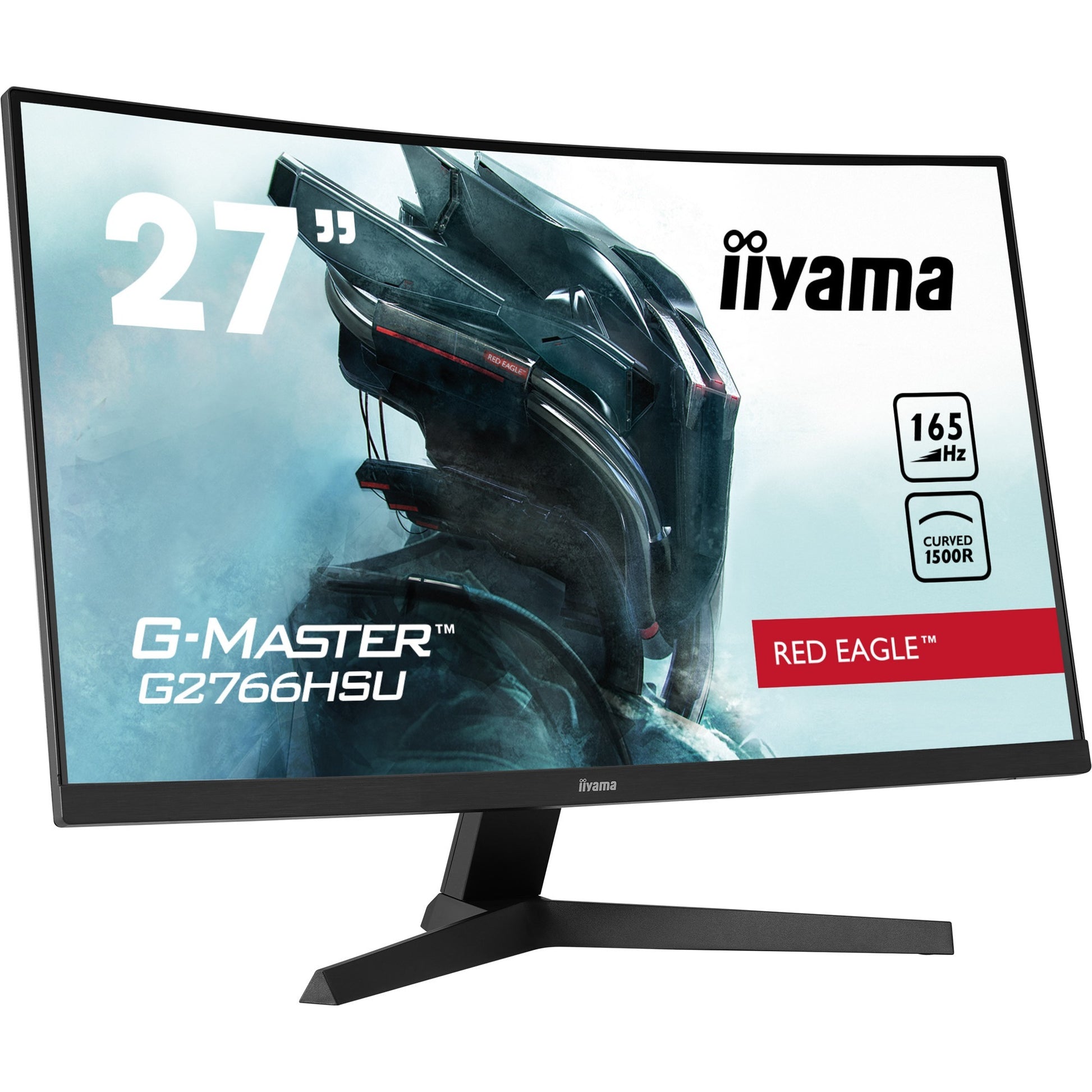 Iiyama g-master red eagle g2766hsu-b1 27 curved gaming monitor (zwart, 2x hdmi, displayport, 2x usb-a, usb-b, 165 hz)