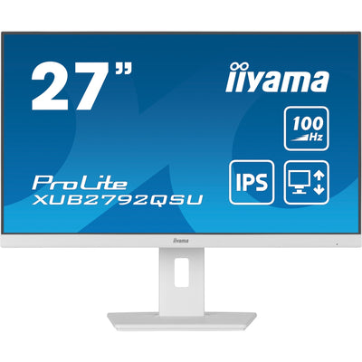 Iiyama prolite xub2792qsu-w6 27 monitor (wit, hdmi, displayport, 4x usb-a, usb-b)