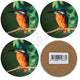 Farmwood animals onderzetterset rond ijsvogel 4-delig ã¸10cm