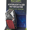 Ikzilight achterlicht reflector 1xled rood op kaart