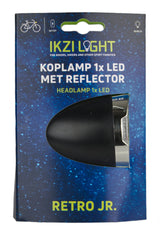 Ikzi koplamp retro jr 1x led - zwart - afbeelding 2