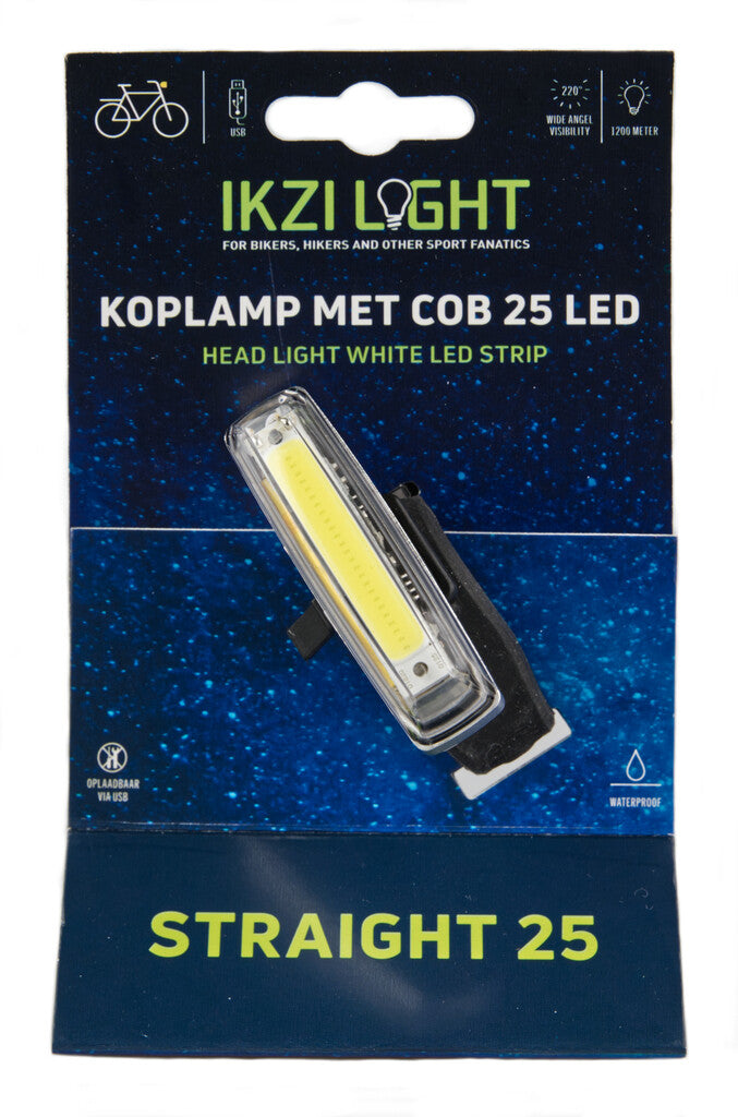 IKZI-light koplamp Straight25 COB LED-strip + USB