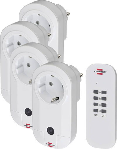 Brennenstuhl comfort-line radiografisch bediende schakelaarset 4x ip20 - 1507050
