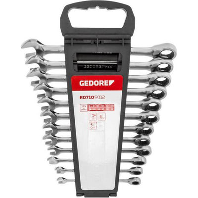 Gedore red r07105012 ringratel-steeksleutelset metrisch 8 - 19 mm 12-delig 3300850 - r07105012
