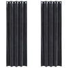 Vidaxl verduisterende gordijnen 2 pcs donkergrijs 140 x 245 cm fluweel