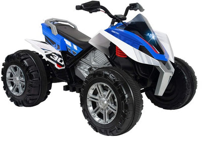 Injusa Rage elektrische kinderquad 12V blauw wit