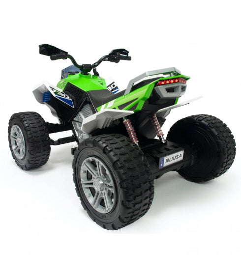 Injusa Elektrische kinderquad Rage 24V groen wit