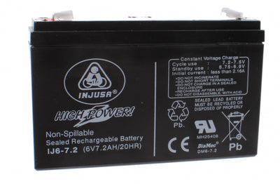 Injusa Oplaadbare batterij High 6V-7,2 AH zwart