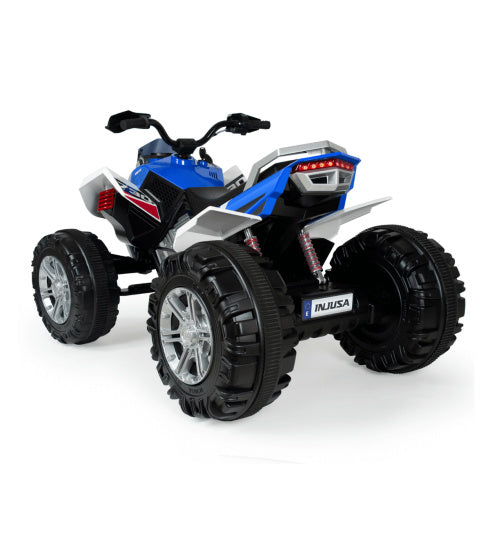 Injusa Rage elektrische kinderquad 12V blauw wit