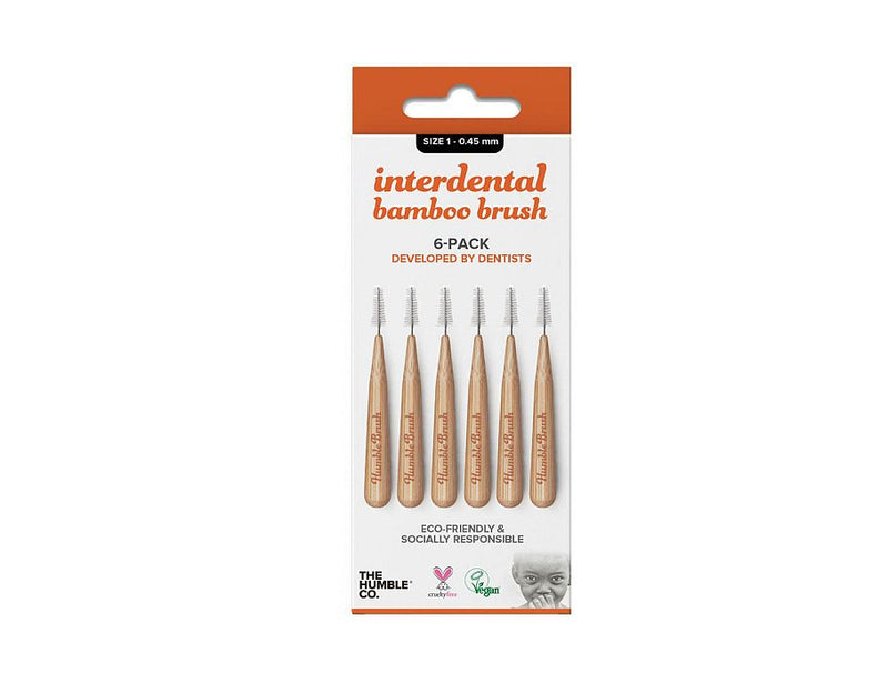 The humble co. interdental borsteltje 6 st - oranje - 0.45 mm