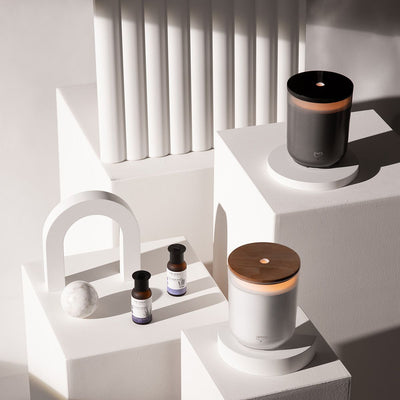 Ipuro air sonic aroma kaars wit