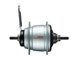 Versnellingsnaaf Shimano Nexus 8 SG-C6001 voor terugtraprem - 36 gaats - zilver