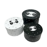 J-line opbergdozen panda ø32x18cm 3-delig - afbeelding 2