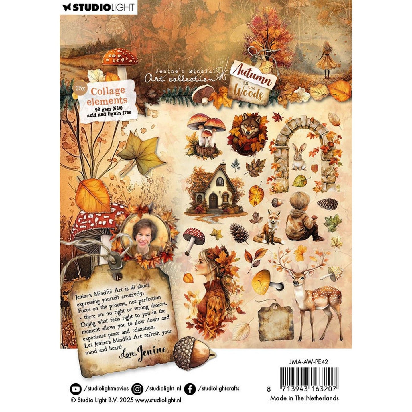 Studio light • jenine's mindful art autumn in the woods paper elements 35 collage elements