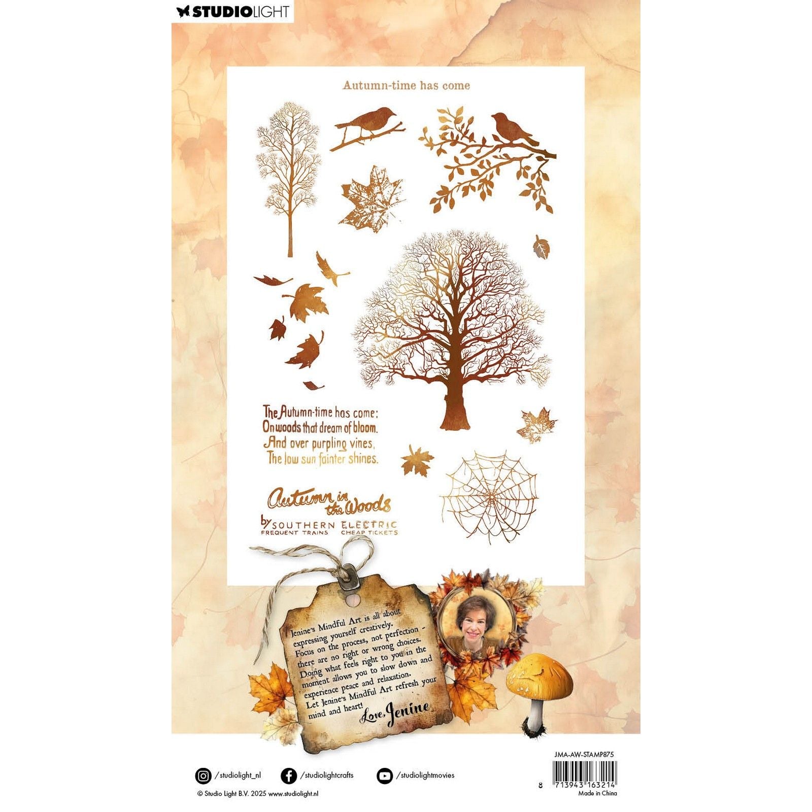 Studio light • jenine's mindful art autumn in the woods clear stamps autumn-time has come