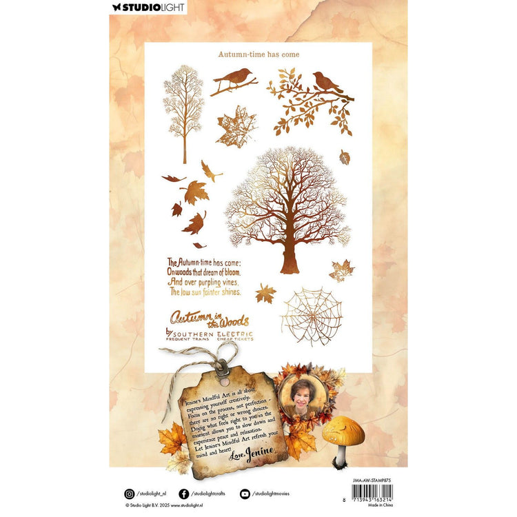 Studio light • jenine's mindful art autumn in the woods clear stamps autumn-time has come