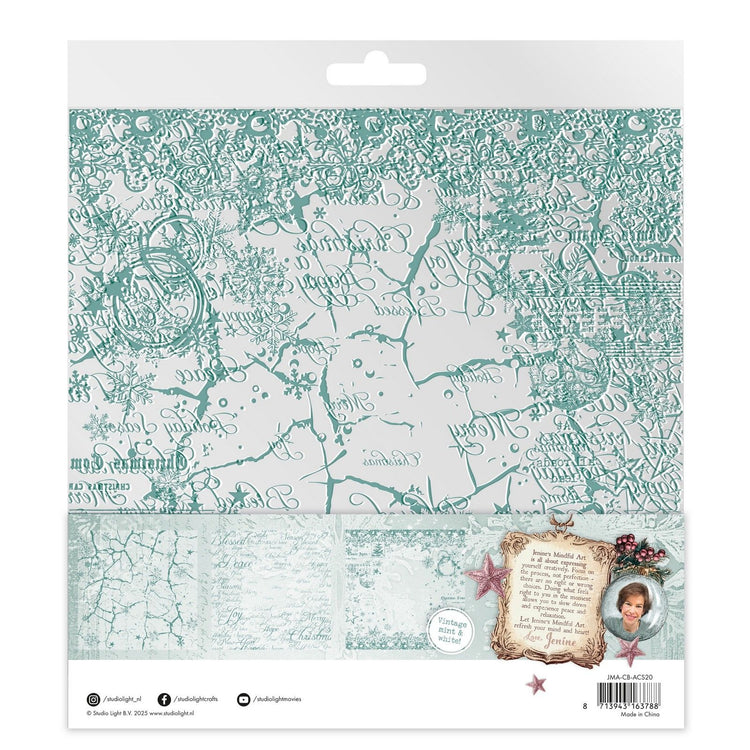 Studio light • jenine's mindful art christmas blush acetate sheets white vintage mint