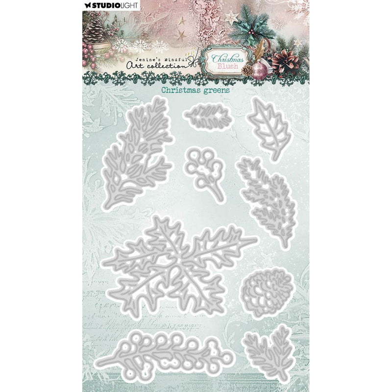 Studio light • jenine's mindful art christmas blush cutting die christmas greens