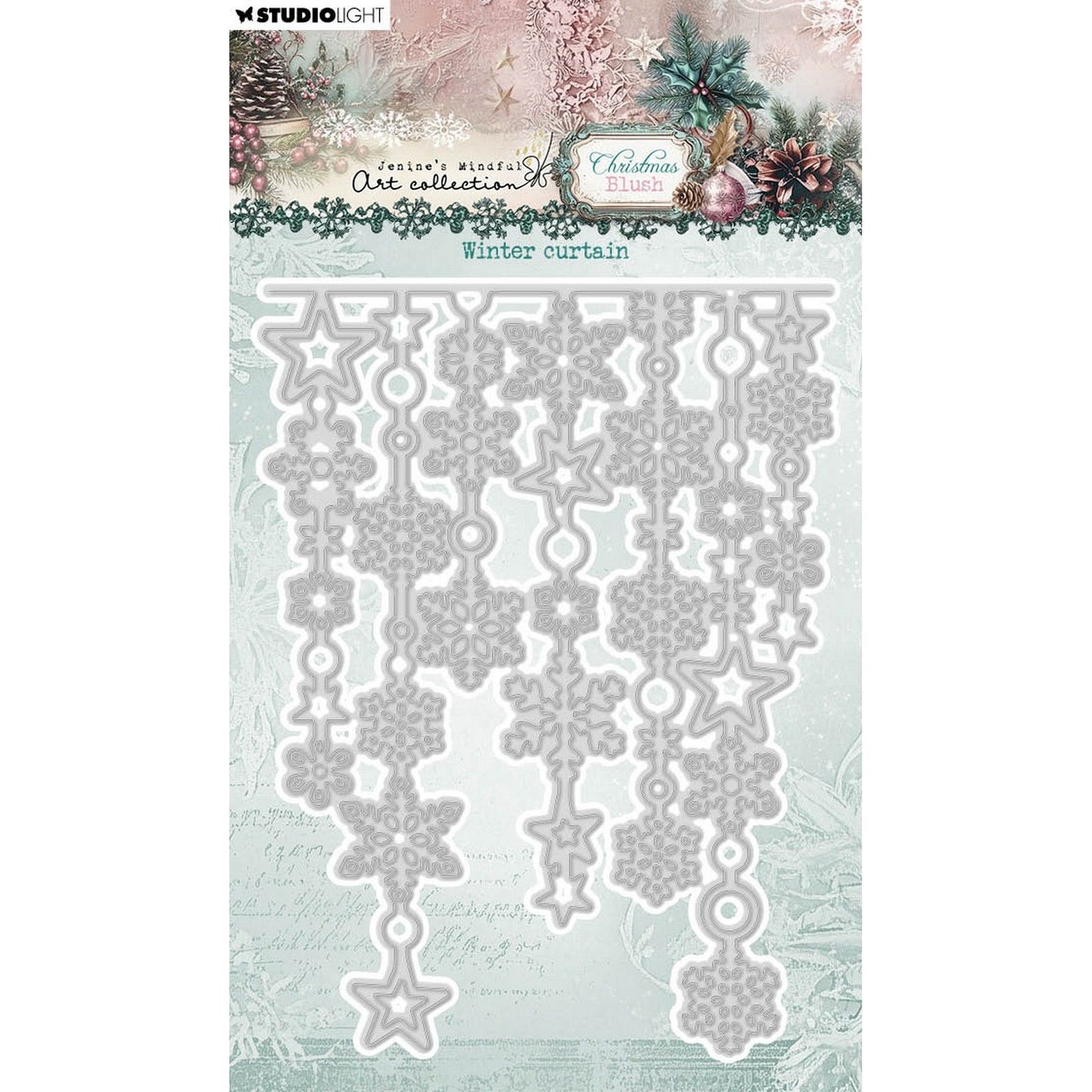 Studio light • jenine's mindful art christmas blush cutting die winter curtain