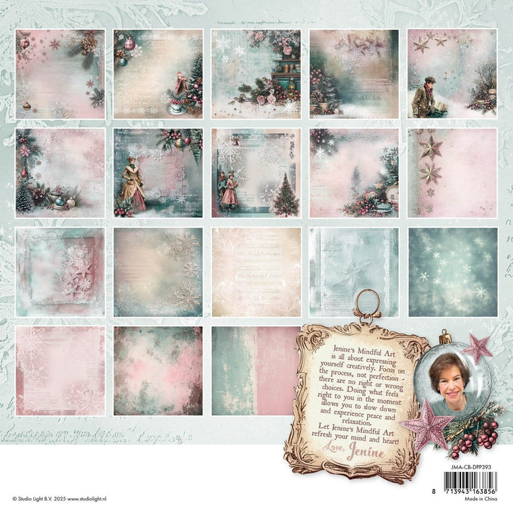 Studio light • jenine's mindful art christmas blush designer paper pad backgrounds