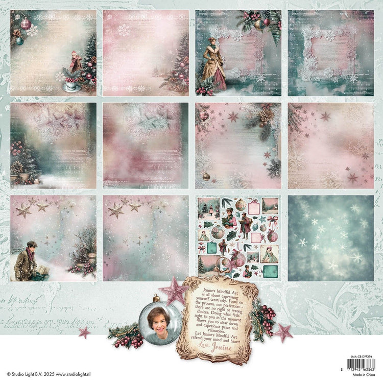 Studio light • jenine's mindful art christmas blush designer paper pad double-sided scrapbooking