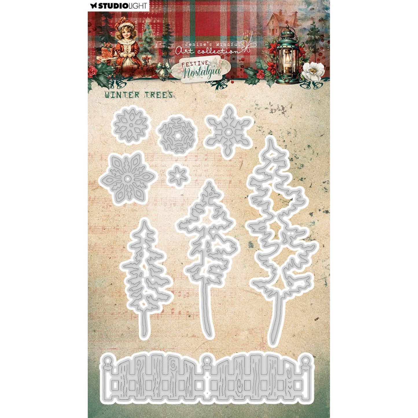 Studio light • festive nostalgia cutting die winter trees