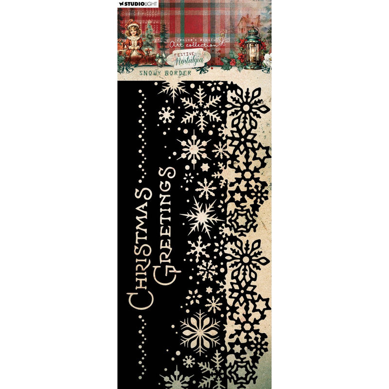 Studio light • festive nostalgia mask snowy border