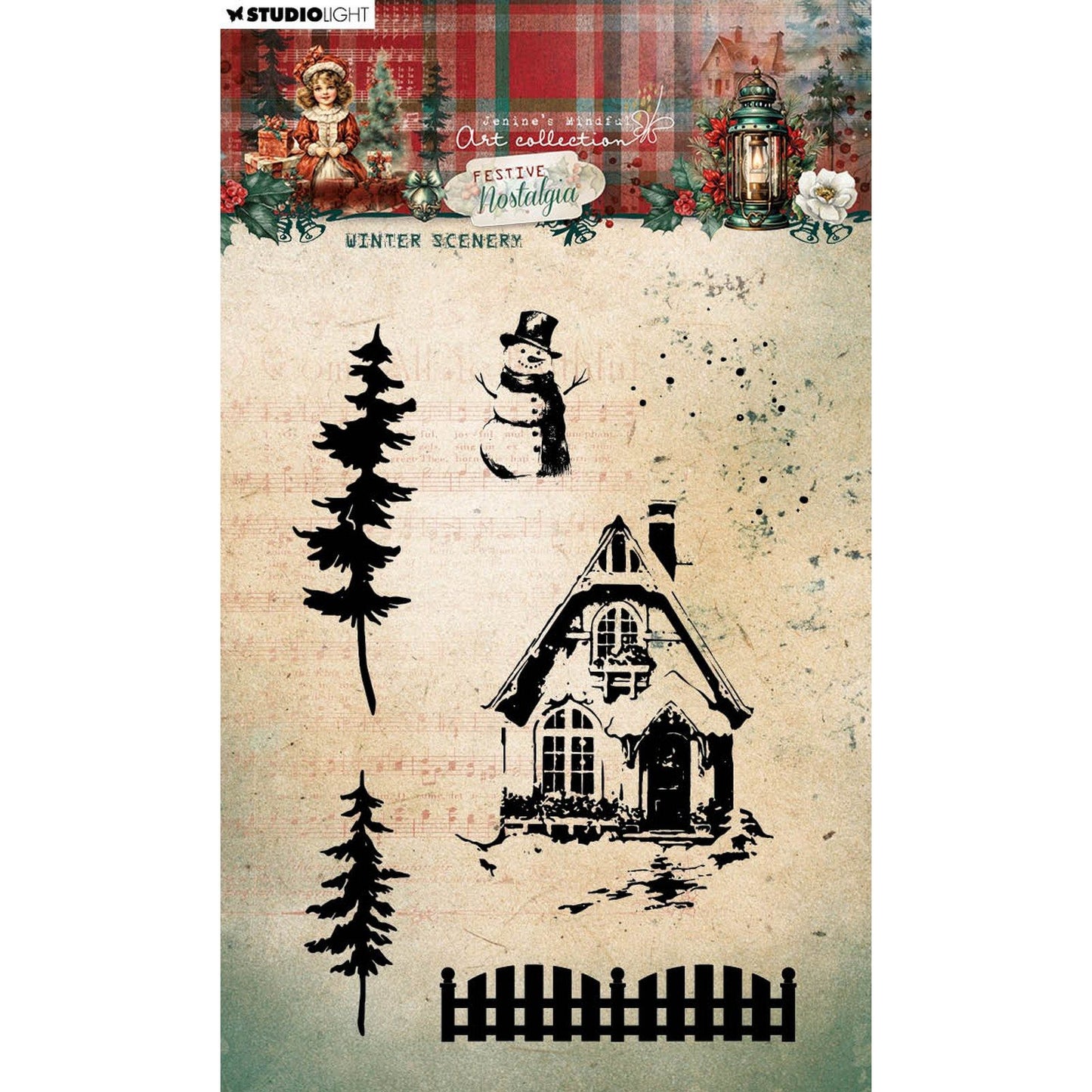 Studio light • festive nostalgia clear stamp winter scenery