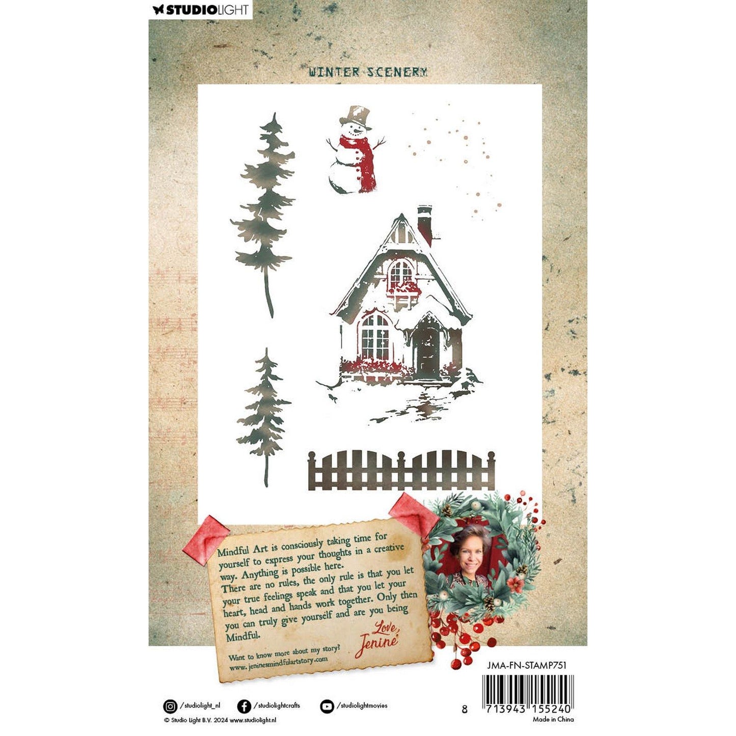 Studio light • festive nostalgia clear stamp winter scenery