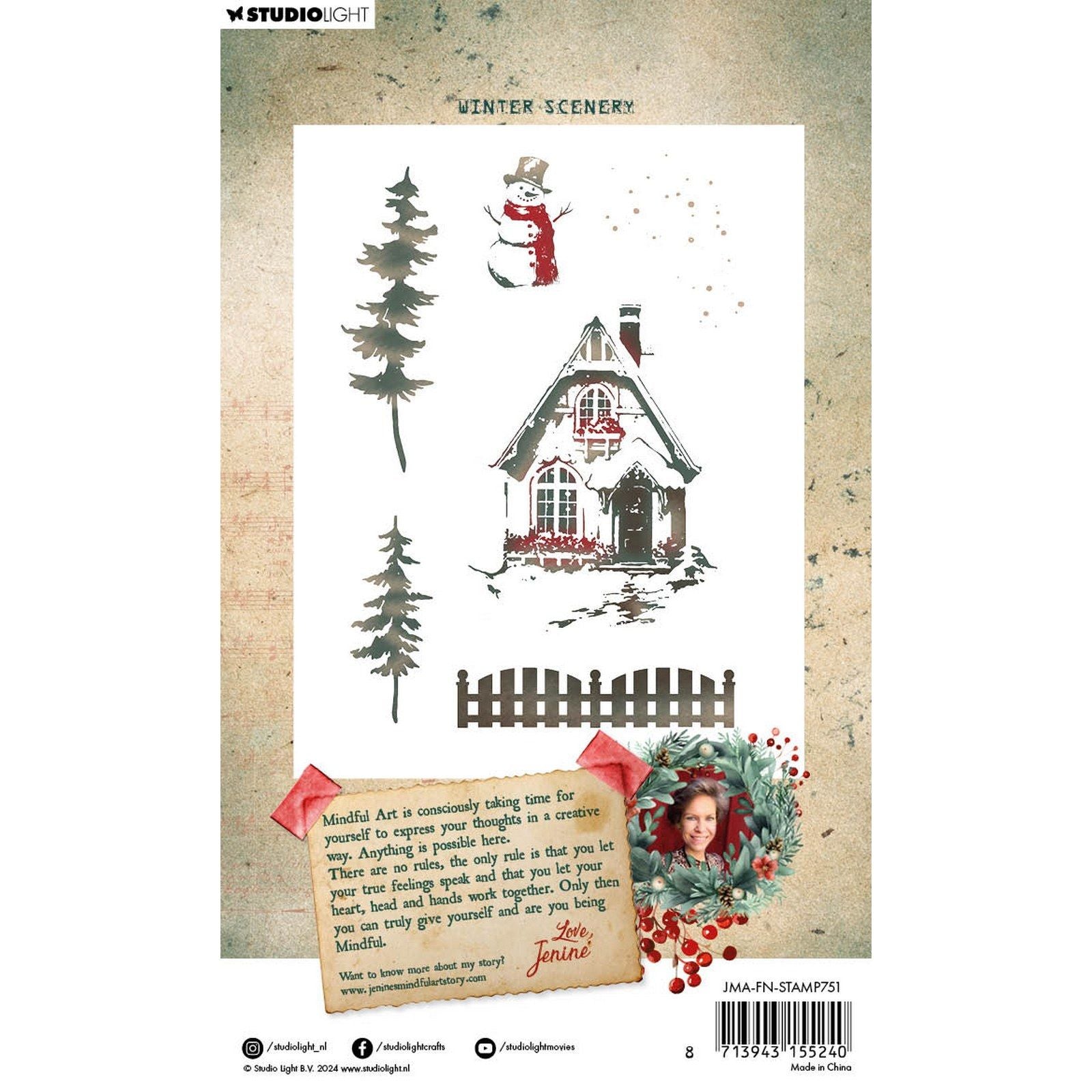 Studio light • festive nostalgia clear stamp winter scenery
